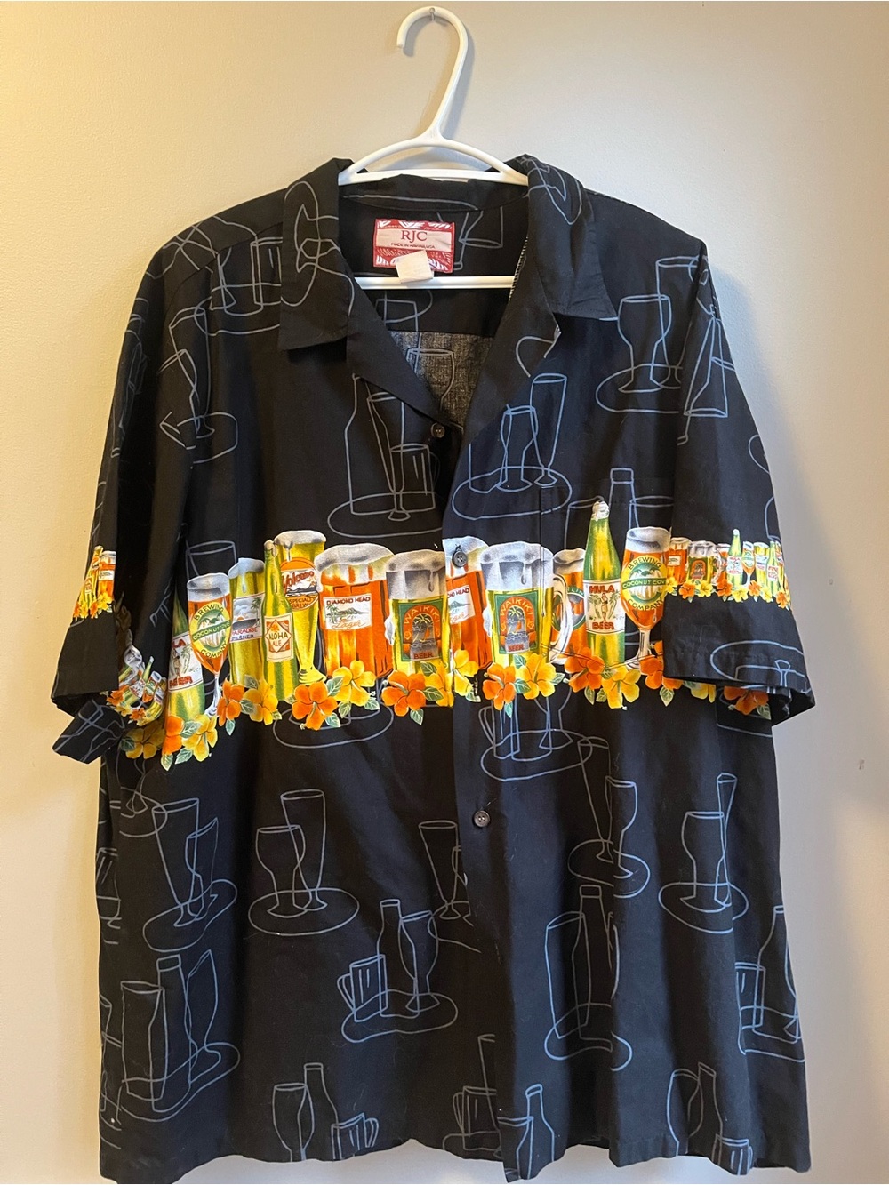 RJC Genuine  Hawaiian Beer Print Shirt